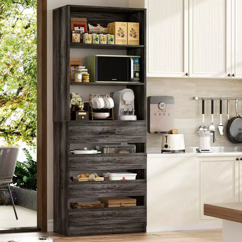 Besiost 80H Pantry Cabinet with Drawers