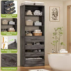 Besiost 80H Pantry Cabinet with Drawers