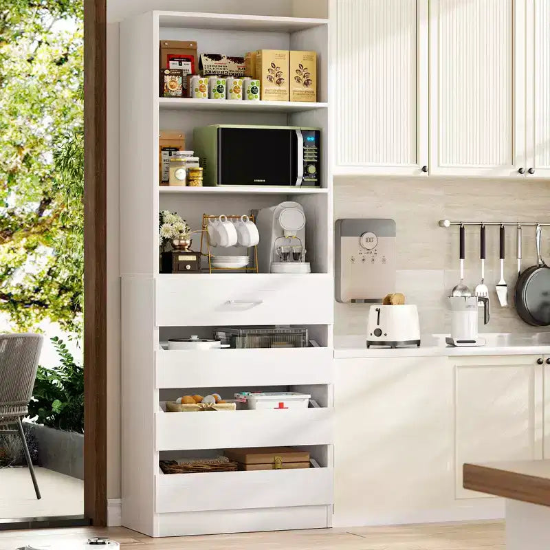 Besiost 80H Pantry Cabinet with Drawers
