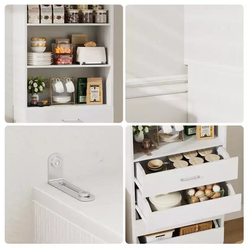 Besiost 80H Pantry Cabinet with Drawers