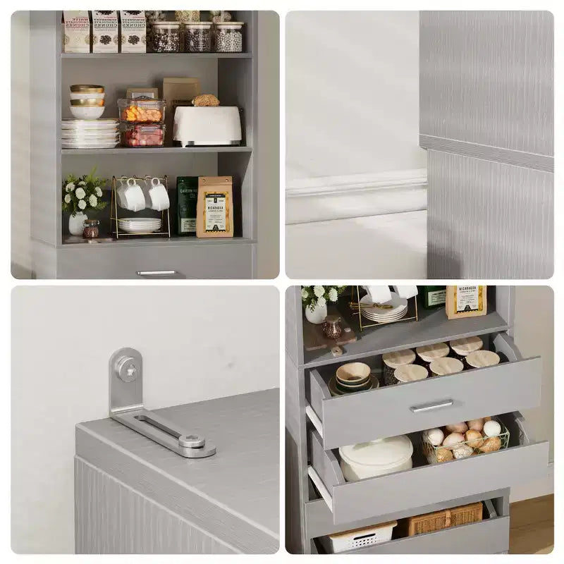 Besiost 80H Pantry Cabinet with Drawers