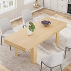 63 in-86.6 in Sturdy Wooden Frame Extendable Dining Table for 6-10 People - Easy Assembly for Kitchen & Dining Room, Chairs Not Included