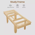 63 in-86.6 in Sturdy Wooden Frame Extendable Dining Table for 6-10 People - Easy Assembly for Kitchen & Dining Room, Chairs Not Included