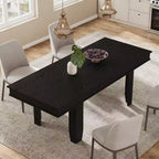 63 in-86.6 in Sturdy Wooden Frame Extendable Dining Table for 6-10 People - Easy Assembly for Kitchen & Dining Room, Chairs Not Included