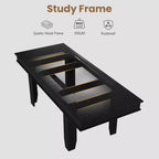 63 in-86.6 in Sturdy Wooden Frame Extendable Dining Table for 6-10 People - Easy Assembly for Kitchen & Dining Room, Chairs Not Included