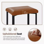 24 Bar Stools with 2in Thick PU Leather Upholstered for Kitchen Island, Bar Counter