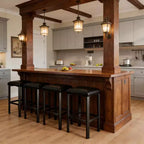 24 Bar Stools with 2in Thick PU Leather Upholstered for Kitchen Island, Bar Counter