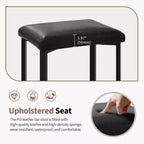 24 Bar Stools with 2in Thick PU Leather Upholstered for Kitchen Island, Bar Counter