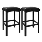 24 Bar Stools with 2in Thick PU Leather Upholstered for Kitchen Island, Bar Counter