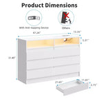 Modern 6 Drawer Dresser, Accent Chests of Drawers, for Bedroom, Living Room, Entryway