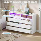 Modern 6 Drawer Dresser, Accent Chests of Drawers, for Bedroom, Living Room, Entryway