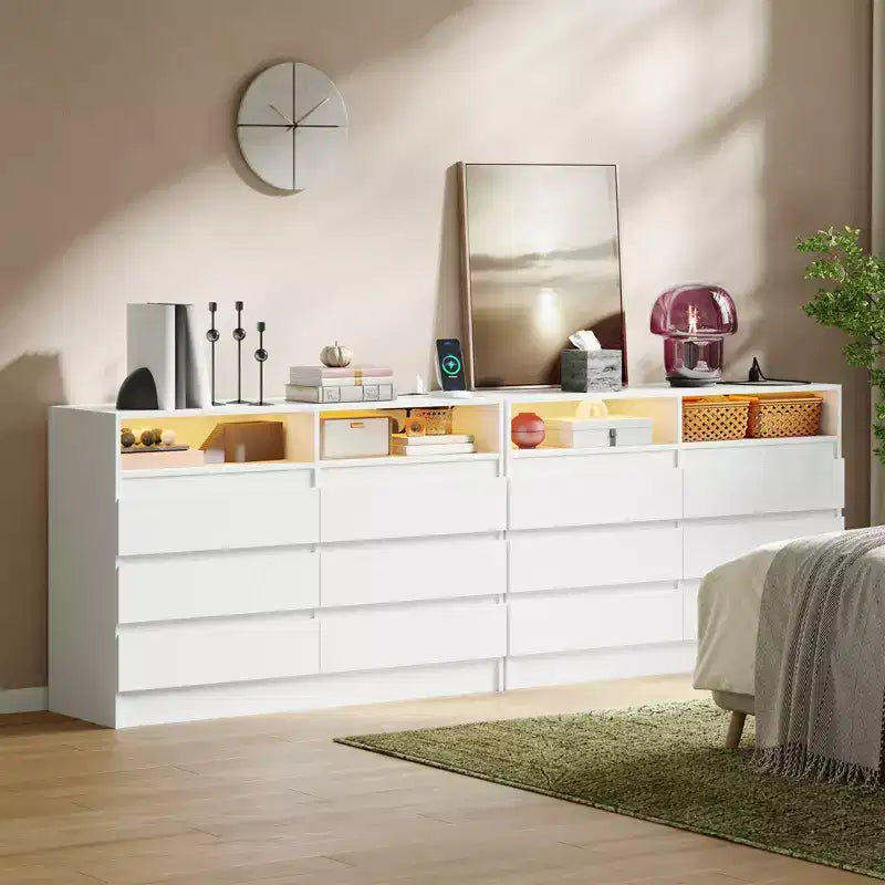 Modern 6 Drawer Dresser, Accent Chests of Drawers, for Bedroom, Living Room, Entryway