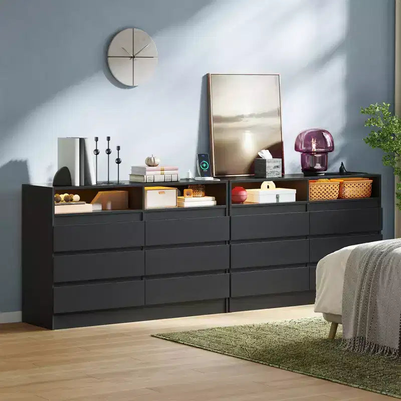Modern 6 Drawer Dresser, Accent Chests of Drawers, for Bedroom, Living Room, Entryway