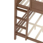Bellemave Queen Over Queen Bunk Bed with Bookshelf Storage, Detachable Bunk Bed with Ladder and Guardrails, No Box Spring Needed