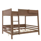 Bellemave Queen Over Queen Bunk Bed with Bookshelf Storage, Detachable Bunk Bed with Ladder and Guardrails, No Box Spring Needed