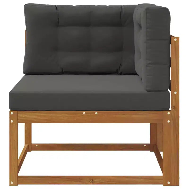 vidaXL Outdoor Corner sofa Solid Acacia Wood Natural