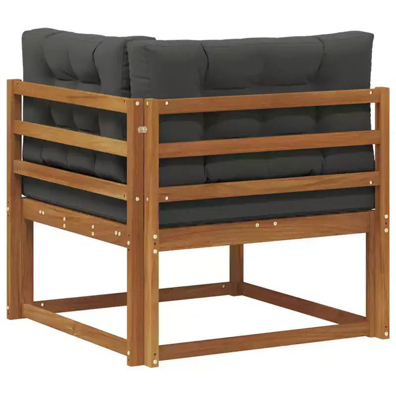 vidaXL Outdoor Corner sofa Solid Acacia Wood Natural