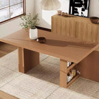 70.8'' Modern Rectangular Dining Table for 6-10, Spacious Tabletop, Fluted Legs, Built-in Storage, Contemporary Home Furniture,Grey/Natural/Nut-Brown