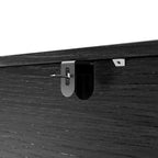 Homsee Wood Nightstand,3 Drawers Dresser  Modern Curved Front Chest of Drawers for with Vintage Turned Legs