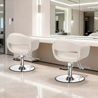 Karl Home Eye-catching Rhombus Stitch Pattern Extra Wide Seat Hair Stylist Salon Chair