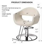 Karl Home Eye-catching Rhombus Stitch Pattern Extra Wide Seat Hair Stylist Salon Chair
