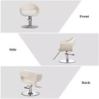 Karl Home Eye-catching Rhombus Stitch Pattern Extra Wide Seat Hair Stylist Salon Chair