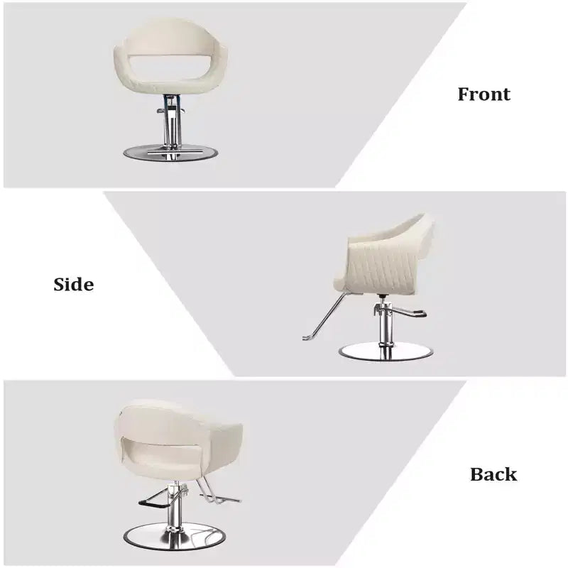 Karl Home Eye-catching Rhombus Stitch Pattern Extra Wide Seat Hair Stylist Salon Chair
