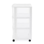 Gracious Living Classic 3 Drawer Organizer Plastic Storage Cart w/ Wheels