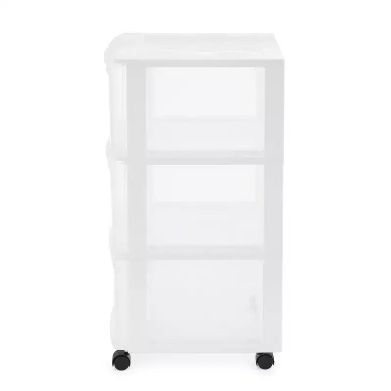 Gracious Living Classic 3 Drawer Organizer Plastic Storage Cart w/ Wheels