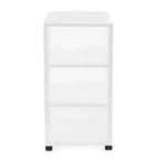 Gracious Living Classic 3 Drawer Organizer Plastic Storage Cart w/ Wheels