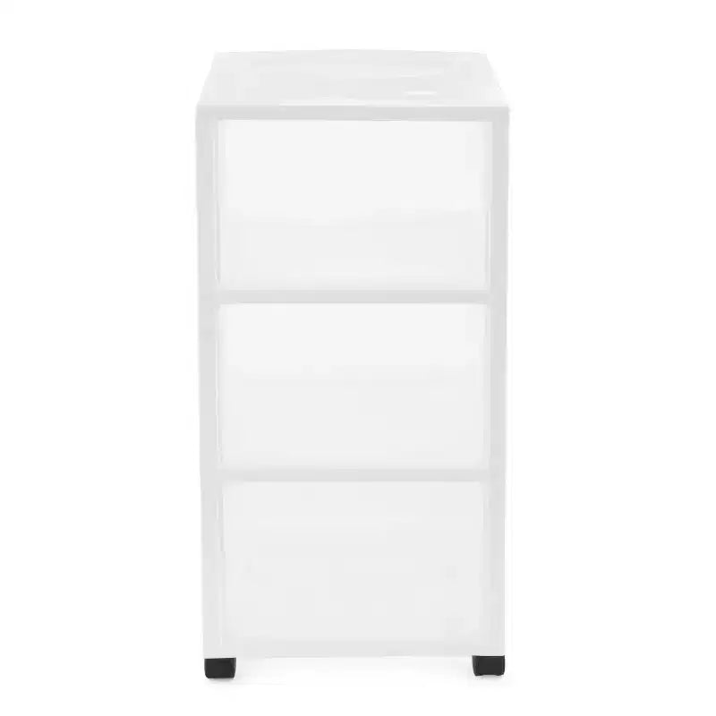 Gracious Living Classic 3 Drawer Organizer Plastic Storage Cart w/ Wheels