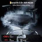 Ergonomic Mesh Office Chair, Adjustable Lumbar High Back Desk Chair 300lbs, 4D Flip-Up Arms, 3-Level Tilt Backrest, 3D Headrest, PU Wheels