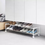 Yamazaki Home Two-Tier Rolling Shoe Rack (8 H) - Steel