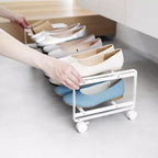 Yamazaki Home Two-Tier Rolling Shoe Rack (8 H) - Steel