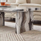 Roundhill Furniture Cavira Modern Faux Marble Living Room Coffee Table