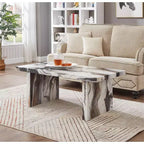 Roundhill Furniture Cavira Modern Faux Marble Living Room Coffee Table
