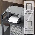 Computer Tower Stand, Adjustable PC Tower Stand CPU Holder Cart With Locking Caster Wheels, Metal Computer Cart