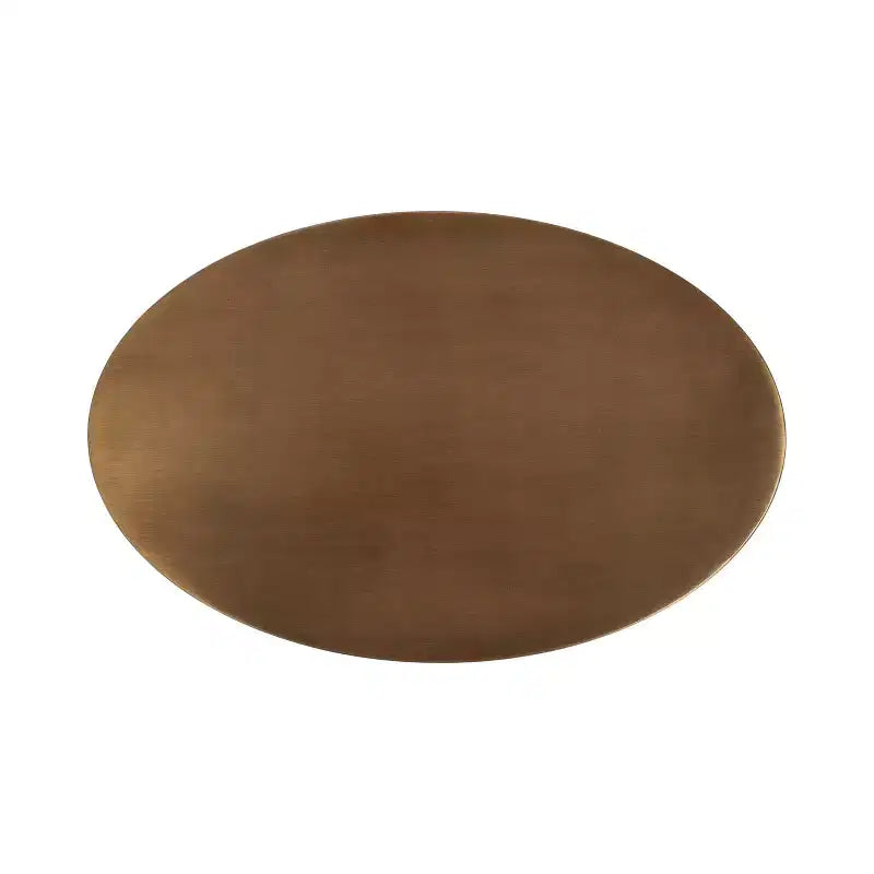 Kate and Laurel Natalli Metal Oval C-Table, Gold, 14x9x28