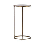 Kate and Laurel Natalli Metal Oval C-Table, Gold, 14x9x28