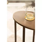 Kate and Laurel Natalli Metal Oval C-Table, Gold, 14x9x28