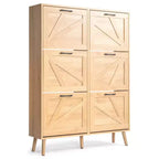 Karl Home Wooden 6 Flip Drawers Shoe Cabinet