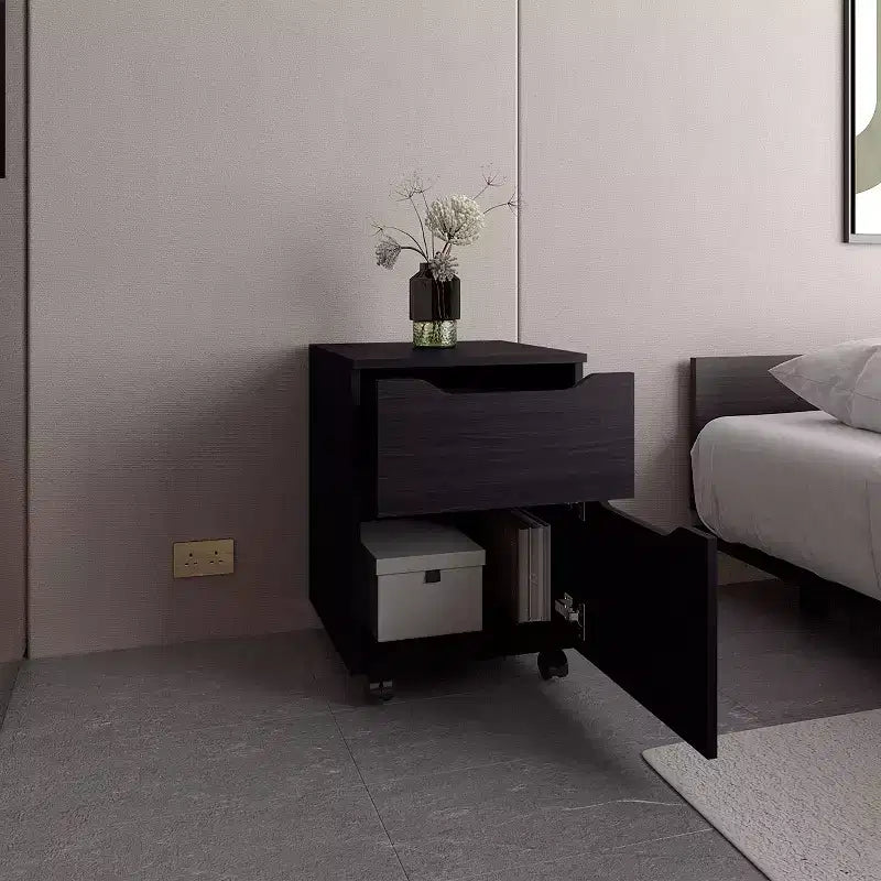 Ethan Open Shelves Sleek Modern Nightstand for Bedroom Living Room