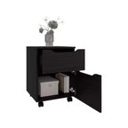 Ethan Open Shelves Sleek Modern Nightstand for Bedroom Living Room