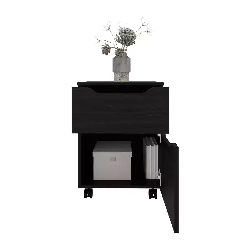 Ethan Open Shelves Sleek Modern Nightstand for Bedroom Living Room