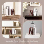 NotArt Thinker Statue Bookends, Resin Heavy-Duty Book Stoppers in White & Brown, Artistic Decor for