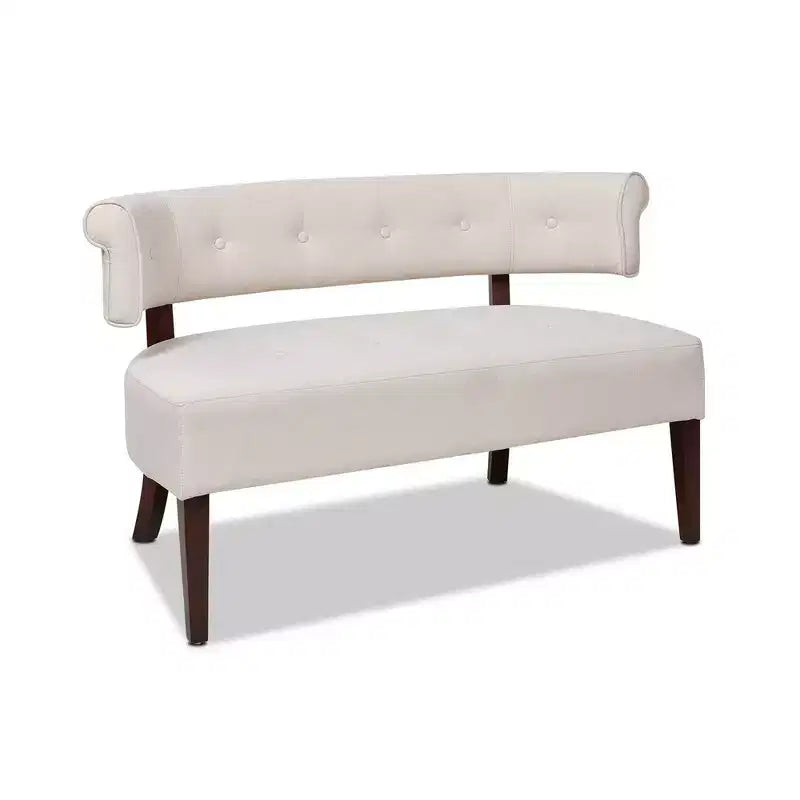 Jennifer Taylor Home Jared Roll Arm Tufted Bench Settee