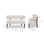 Jennifer Taylor Home Jared Roll Arm Tufted Bench Settee