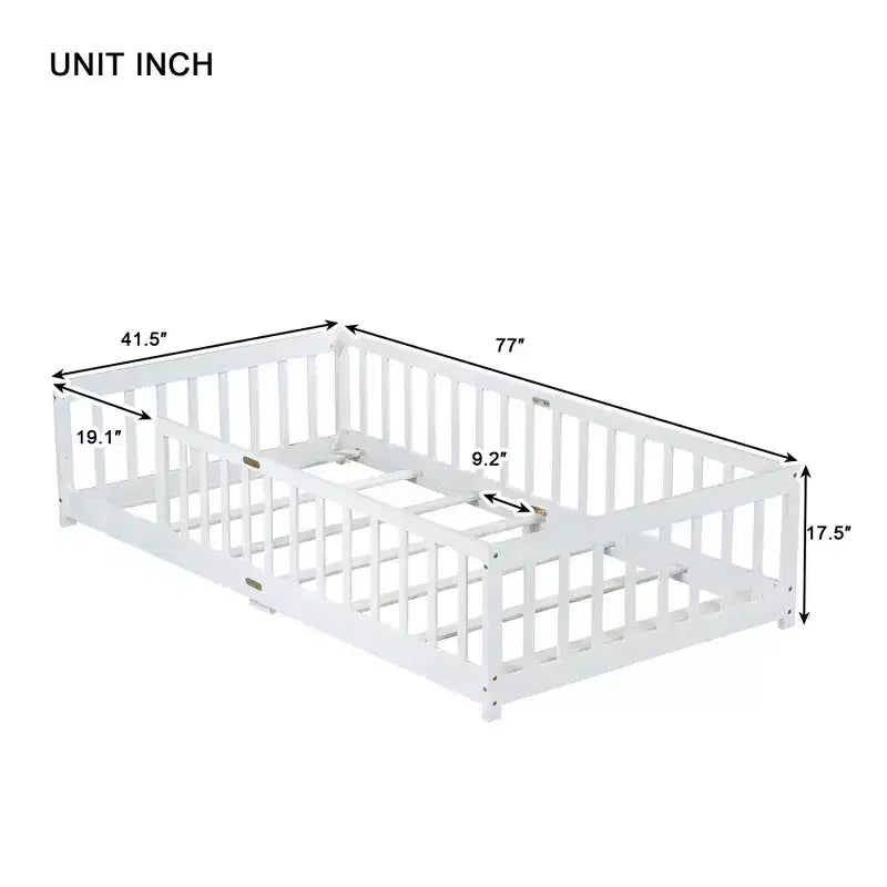 MAYEERTY Full Loft Bed Under-Bed Storage Space-Saving Heavy-Duty Metal