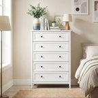 Karl Home 31.5 Inch Frame Construction Double Handle 5 Drawer Chest