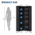 71.8 Tall Corner Bookshelf, 5-Tier L-Shaped Large Bookcase with Anti-Tipping Kit, Space-Saving Storage for Home & Office